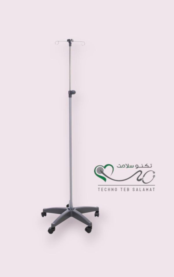 پایه سرم پنج پر پلاستیکی