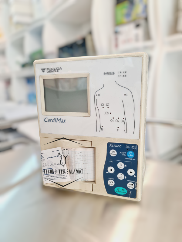 الکتروکاردیوگراف(نوارقلب) fukuda denshiمدل fx_7000 سه کاناله